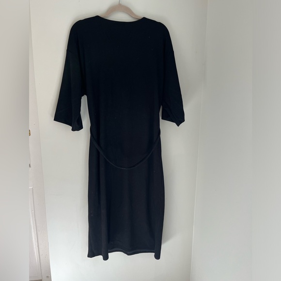 Zara Belted Midi Dress - Black - Picture 4 of 5